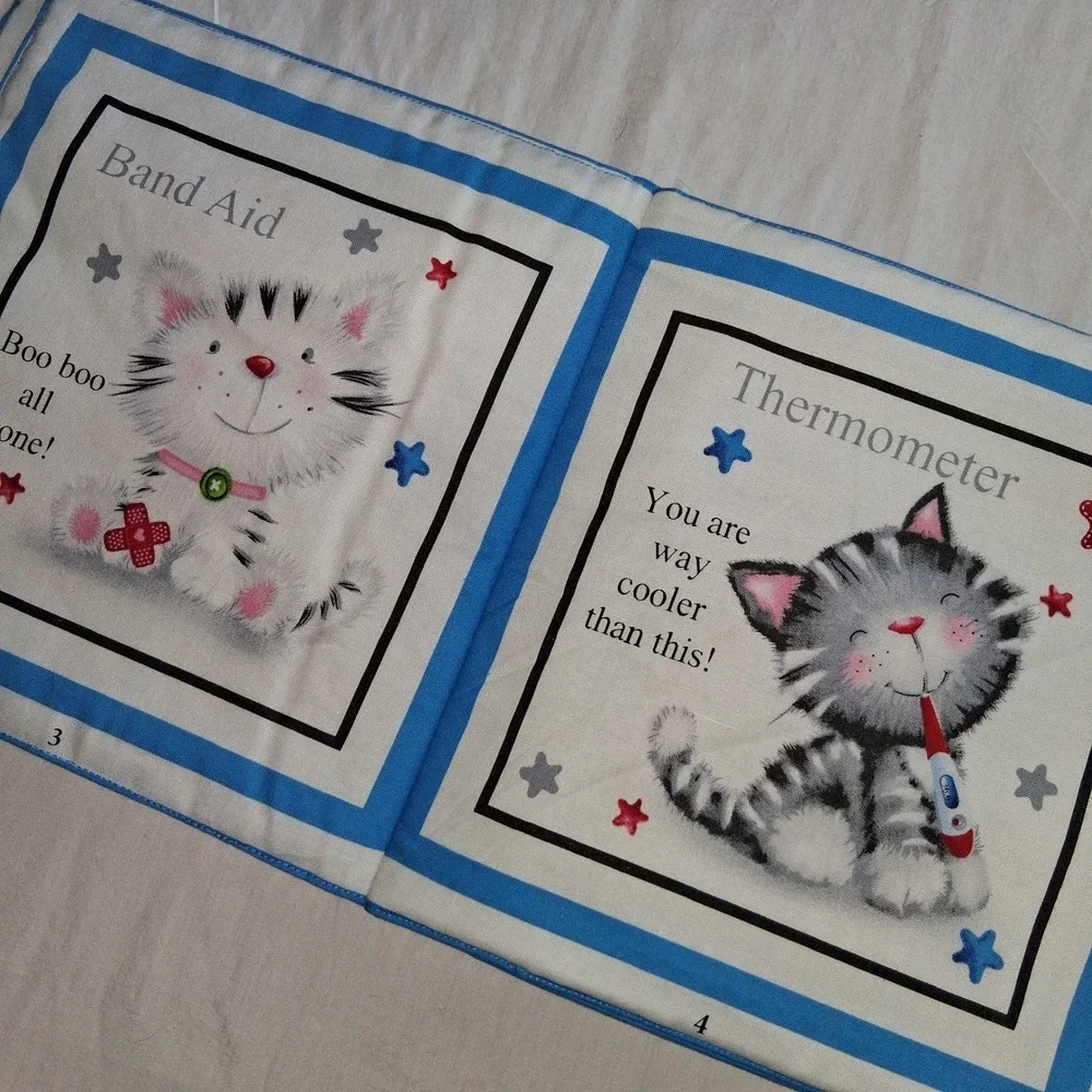 Get Well‎ Soon Fabric Book Baby Toddler Interactive Quilted Soft Play Book